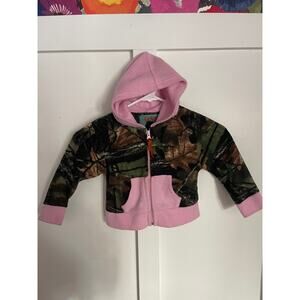 Girls 6-12 month pink camo jacket